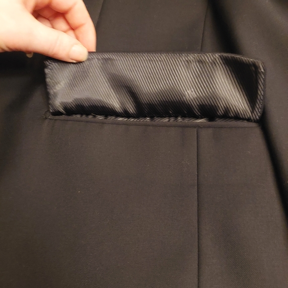 Giorgio Fiorelli Navy Blue Super Fine Sports Coat 2 Button Jacket Size 46 R - Picture 4 of 14